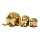 Suite de 3 éléphants en laiton vintage 1970