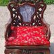 Lot de 2 chaises asiatiques chinoises vintage en palissandre sculpté avec marbre