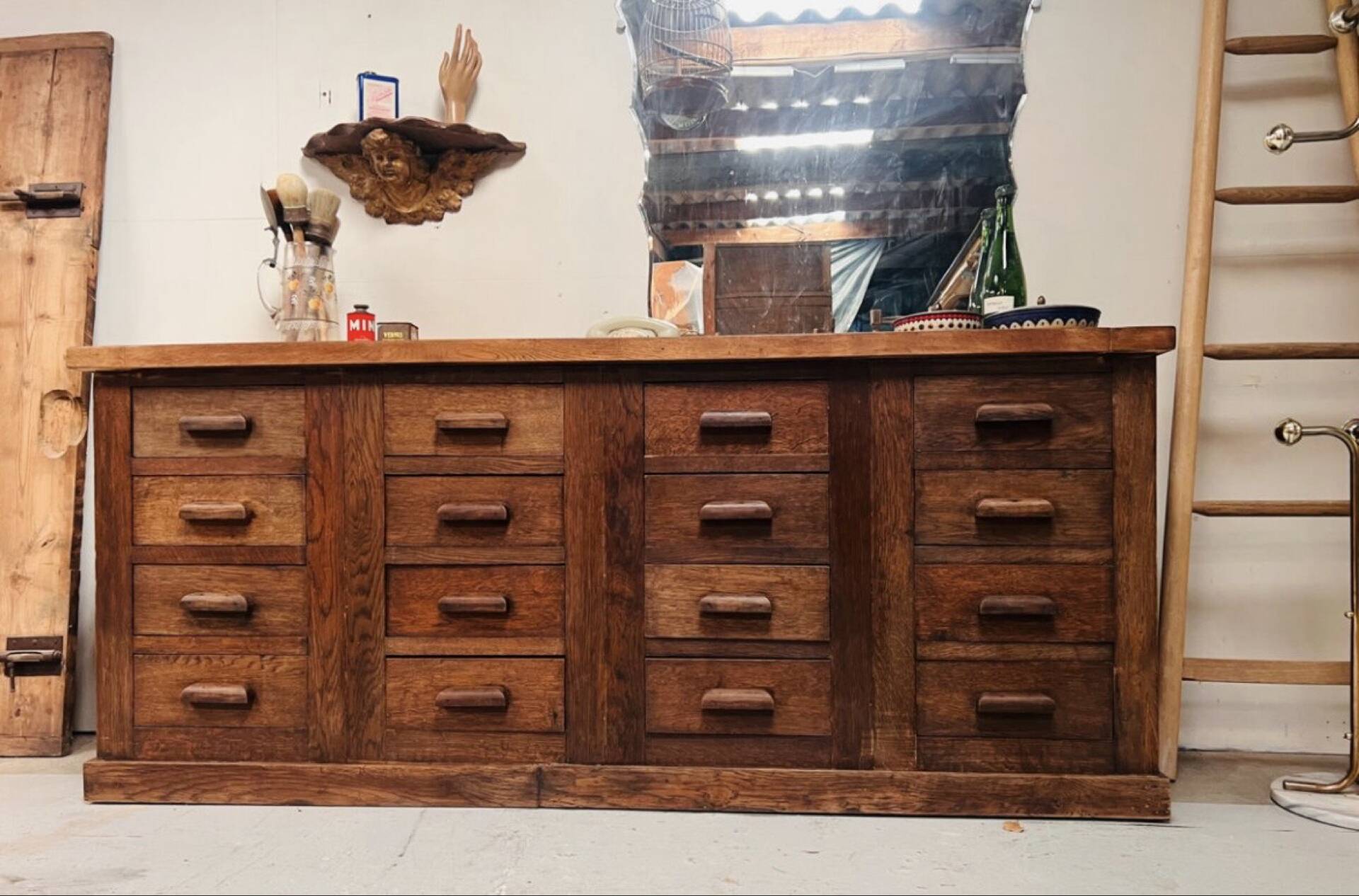 Old oak mercer’s furniture