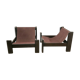 Pair of brutalist armchairs 1970