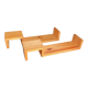 Pair wooden wall shelves 1970
