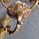 Paire d'appliques métal doré de style Louis XV