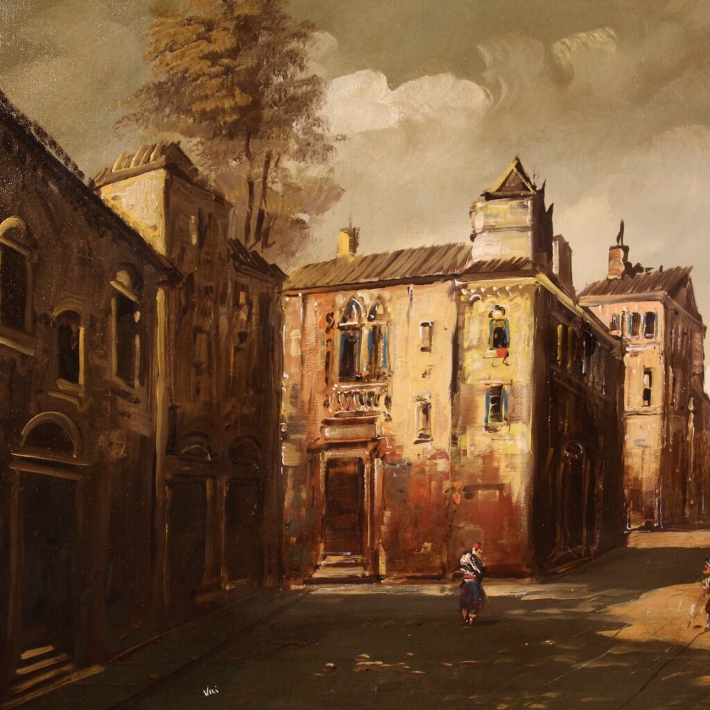 Italian landscape painting from 20th century