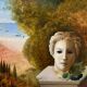 HSP Painting Allegorical Still Life Sculpture Pedestal Marine