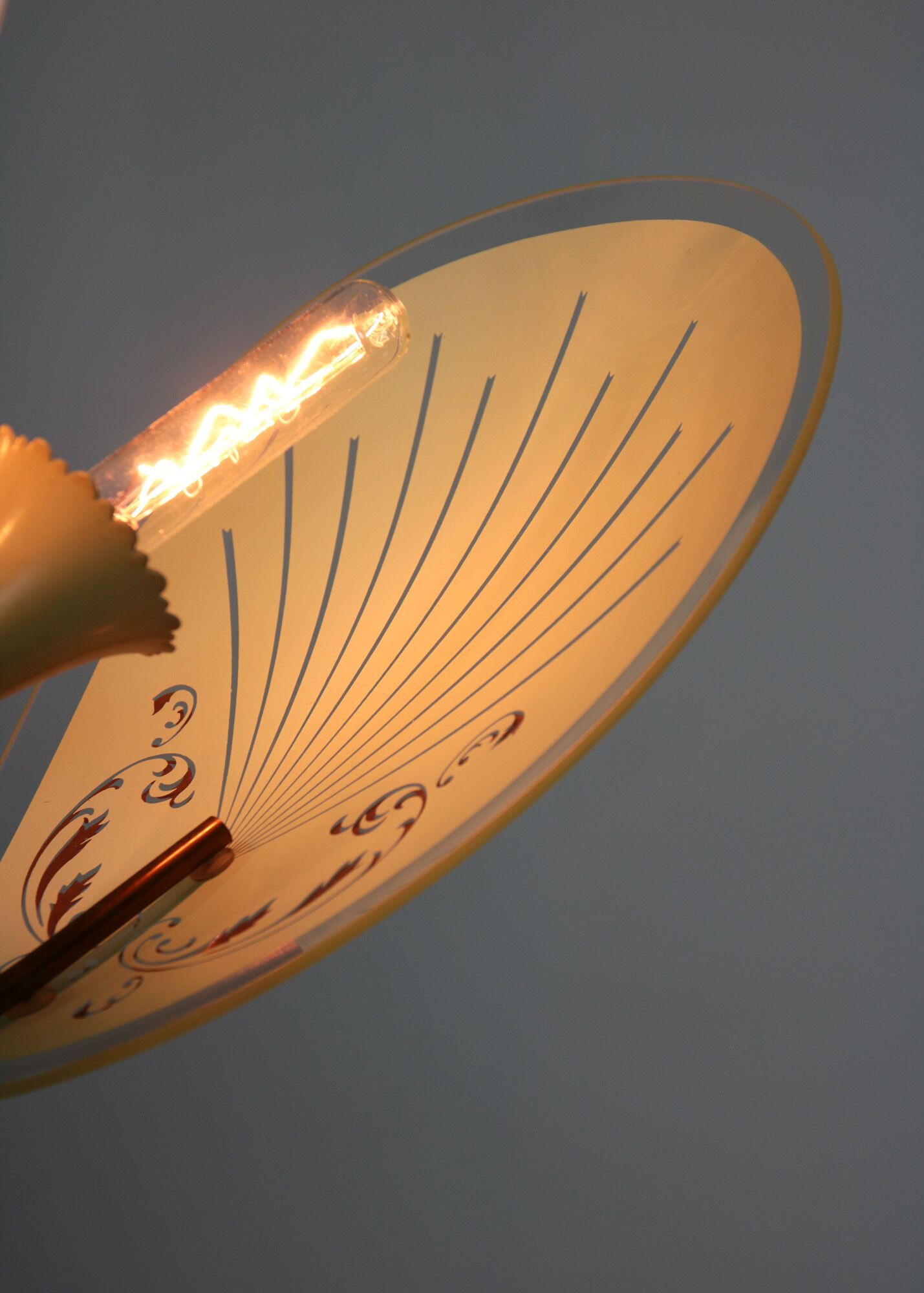 Vintage murano glass pendant light, 1950s