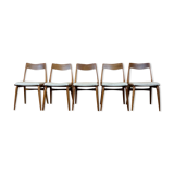 Set of 5 Boomerang chairs Alfred Christensen Slagelse Møbelværk teak 60s 70s