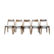 Lot de 5 chaises Boomerang Alfred Christensen Slagelse Møbelværk teck années 60 70
