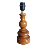 Lamp, turned wooden base