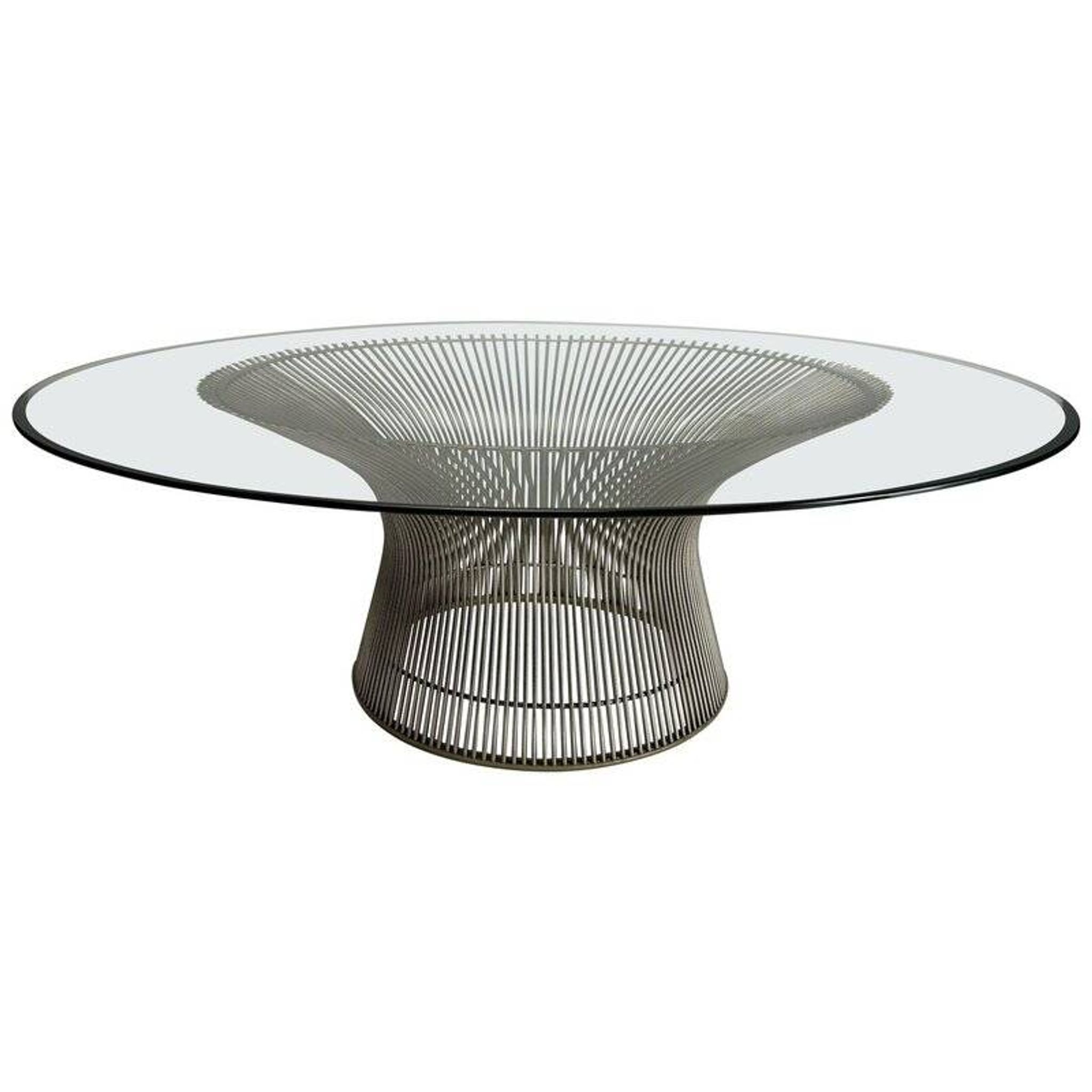 Coffee Table in Steel and Glass from Warren Platner, 1962
