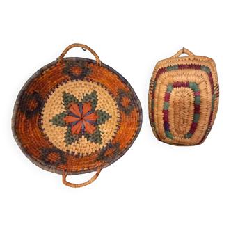 Set of 2 colorful baskets