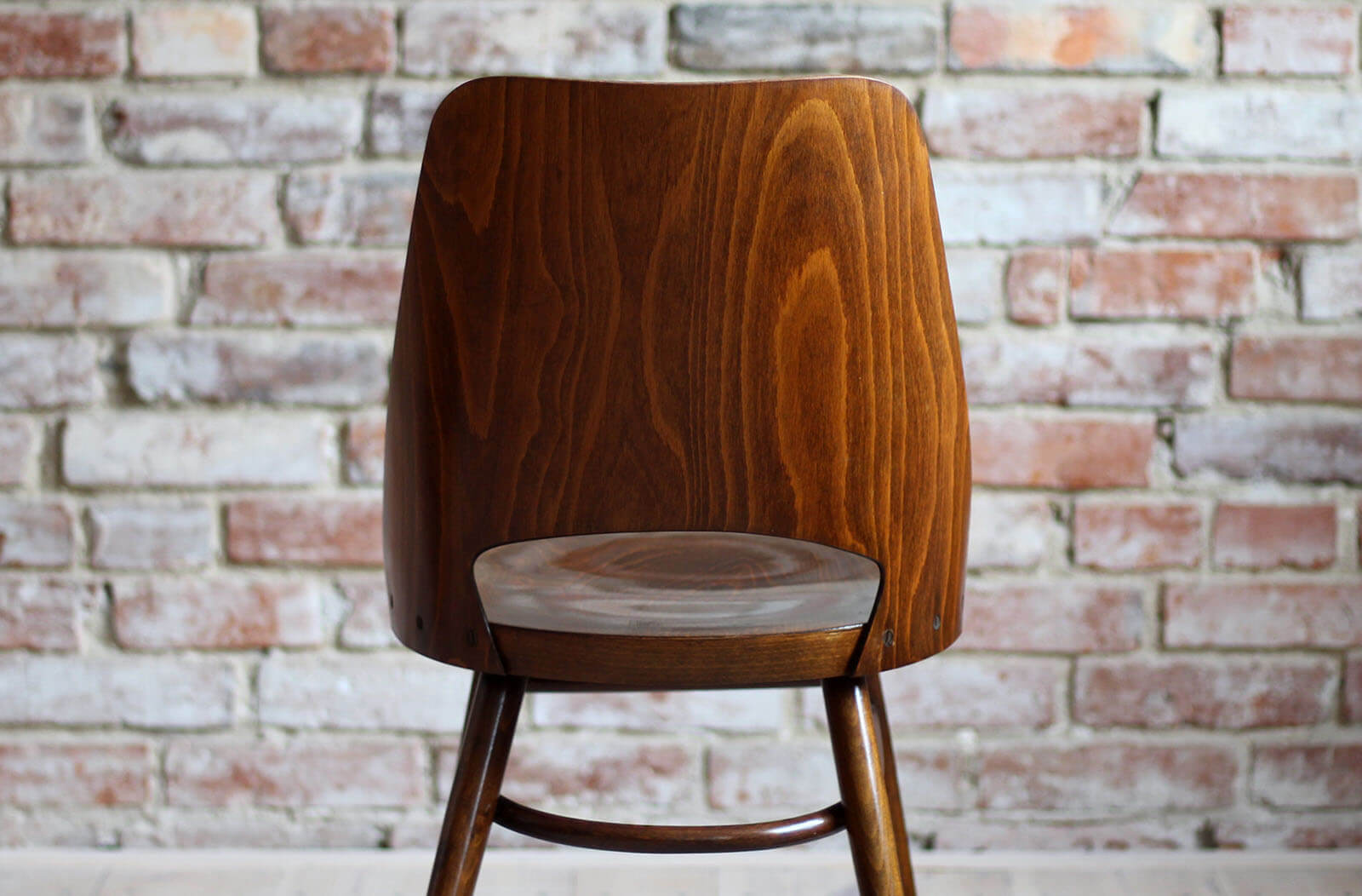 Set of 4 Dining Chairs by Radomir Hofman for TON, Model 514, Beech Veneer