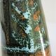 enamelled ceramic candle holder signed "S" plant decoration 70s