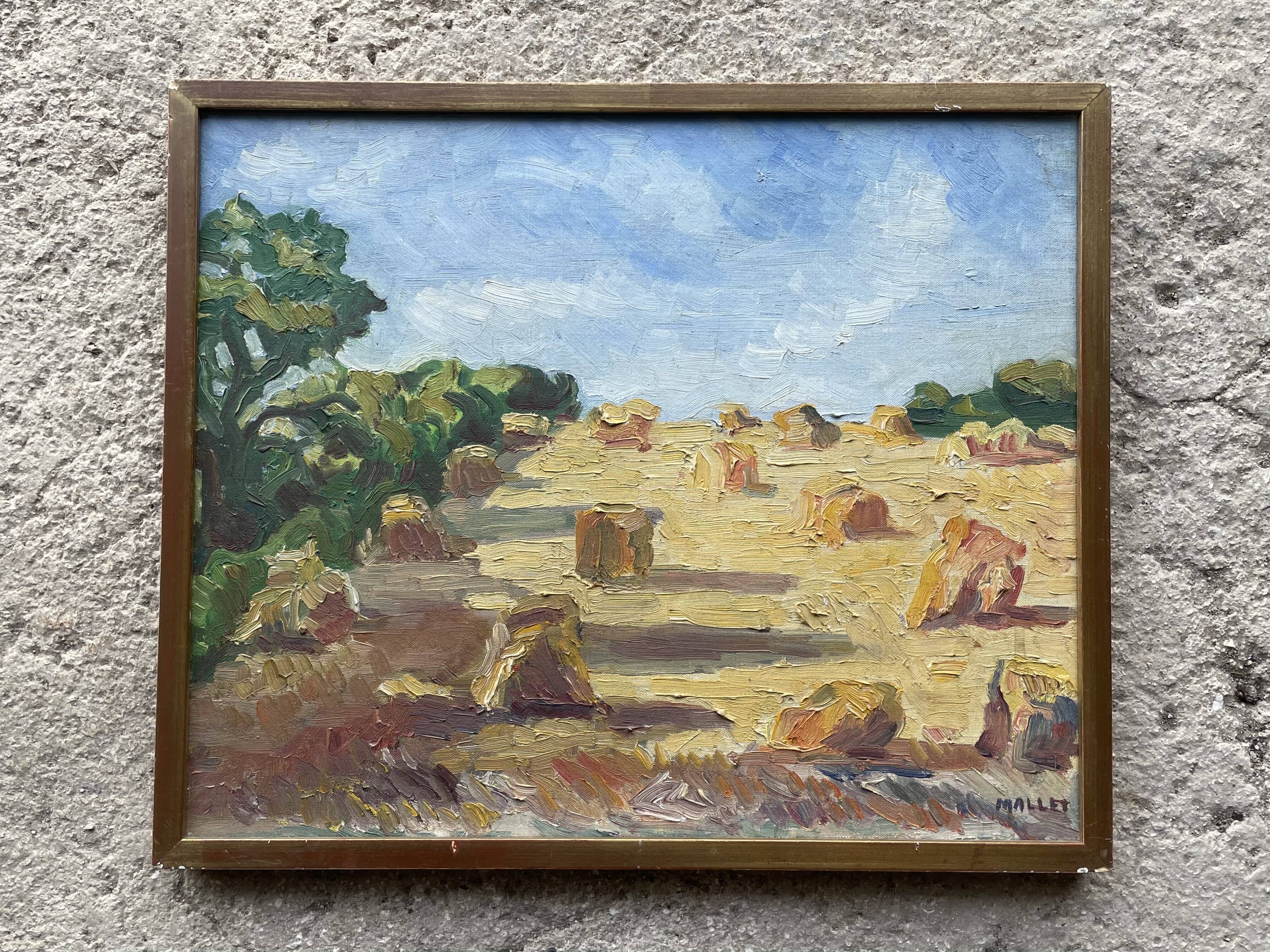 Old canvas, painting signed Mallet