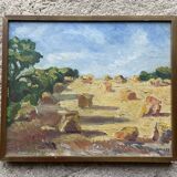 Old canvas, painting signed Mallet