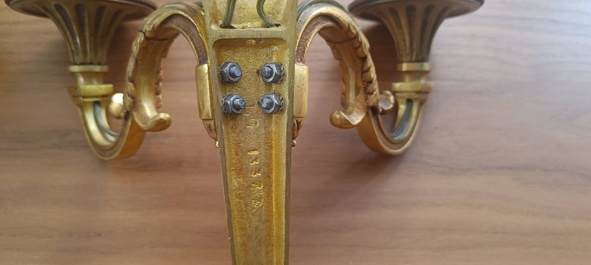Pair of Louis XVI wall sconces in gilded bronze – Maison Lucien Gau