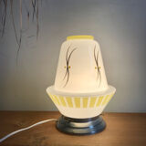 Painted opaline table lamp