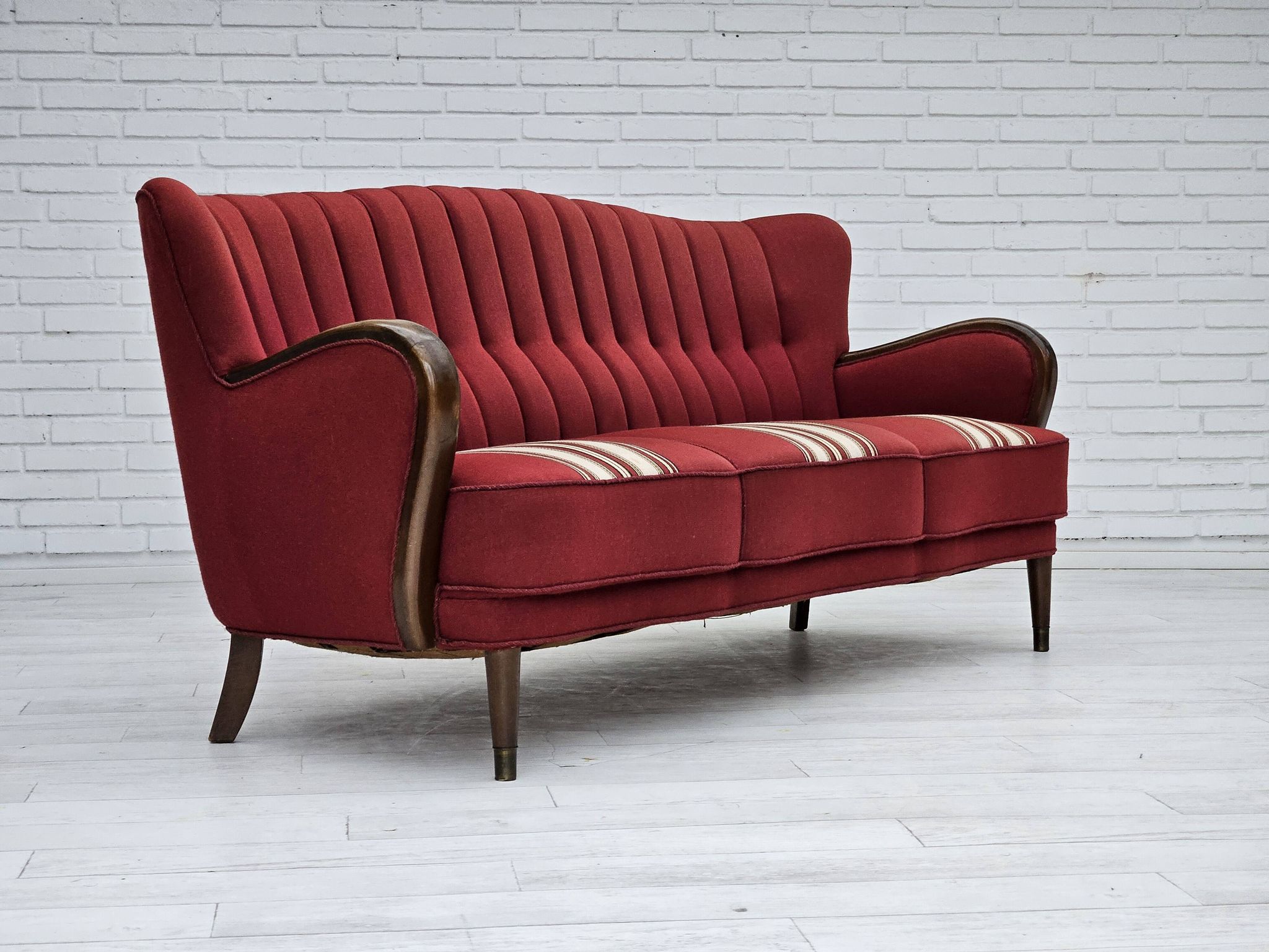 1960s, Danish 3-seater sofa by Alfred Christensen, furniture wool.