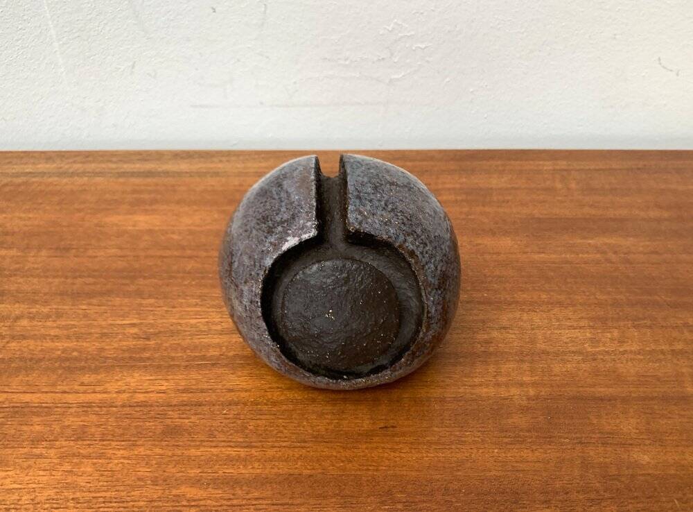 Brutalist mid-century studio pottery art sculpture from the 1960s.