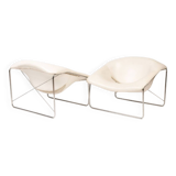 Cubique model armchairs, designed by Olivier Mourgue, vintage Airborne edition