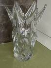 Old large giraffe vase with spikes, crystal, VANNES, Art Deco design, 35 cm.