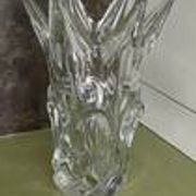 Old large giraffe vase with spikes, crystal, VANNES, Art Deco design, 35 cm.