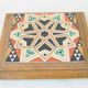 Dessous de plat carreau de faïence - mosaïque multicolore