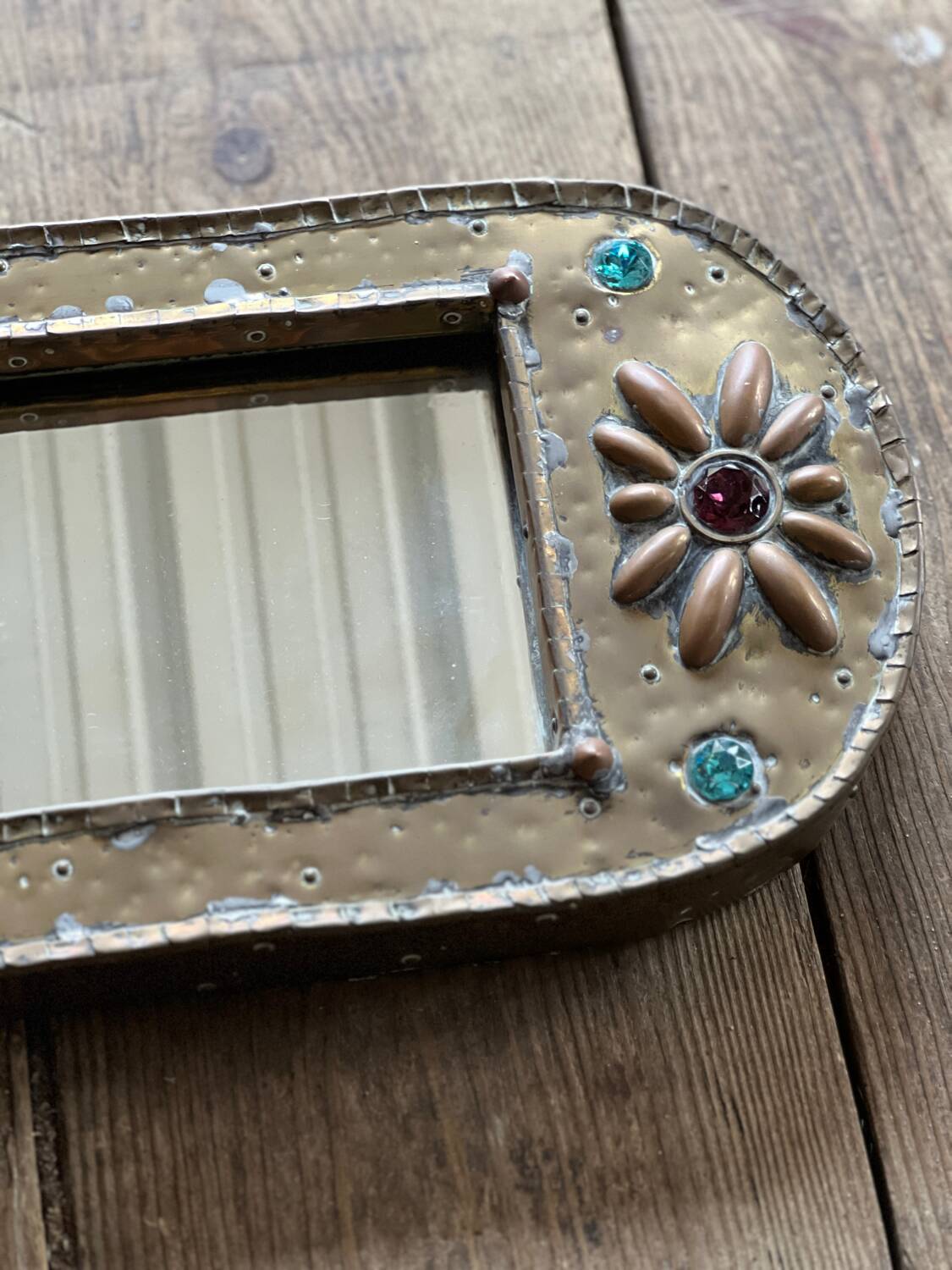 Miroir en laiton année 50