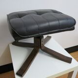 Ottoman Unico in chocolate colored leather