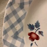 6 dessert plates made of old earthenware Digoin Sarreguemines model Bastia art deco