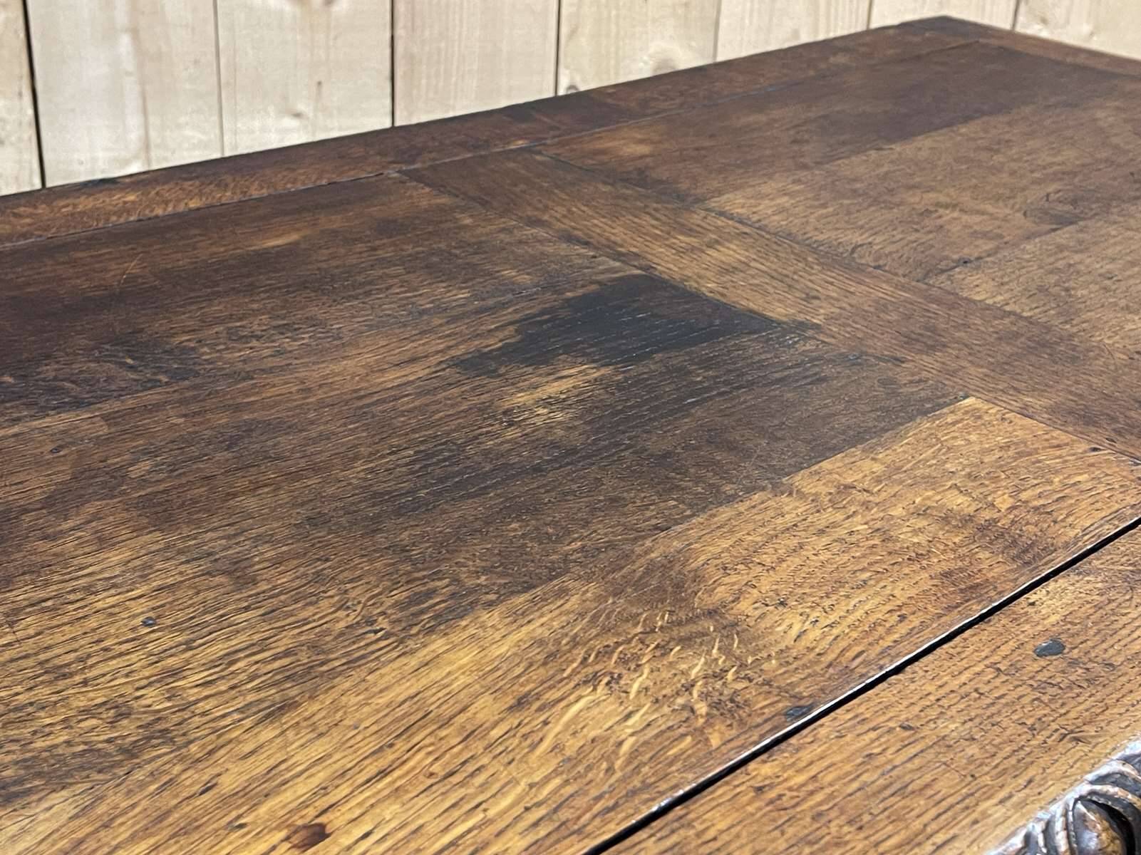 Late 17th century Renaissance oak chest transformed into a sideboard