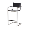 Leather tubular bar stool
