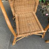 Pair of vintage children's wicker chairs