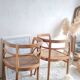 Pair of chairs in the style of antique armchairs circa 1940 - engraved seat.