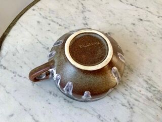 Stoneware cup signed Vallauris 70s