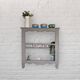 Grey solid wood wall shelf