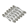 Twelve small spoons Christofle model Delafosse silver metal