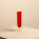 Red "Square" vase by Flavio Poli for Seguso 70's