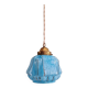 Art Deco pendant light in speckled blue glass, 1920s-30s