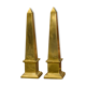 Pair of brass obelisks 1960s