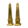 Pair of brass obelisks 1960s