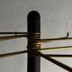 Minimalist black metal brass coat stand