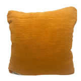 Square orange graphic cushion