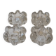 Lot de 4 bougeoirs en cristal