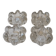 Lot de 4 bougeoirs en cristal