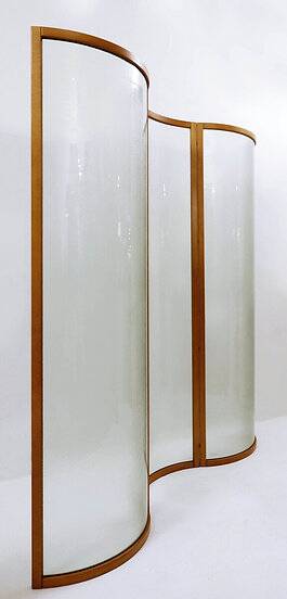 Glass Voyeur Screen / Room Divider by Vittorio Livi for Fiam - 1990s