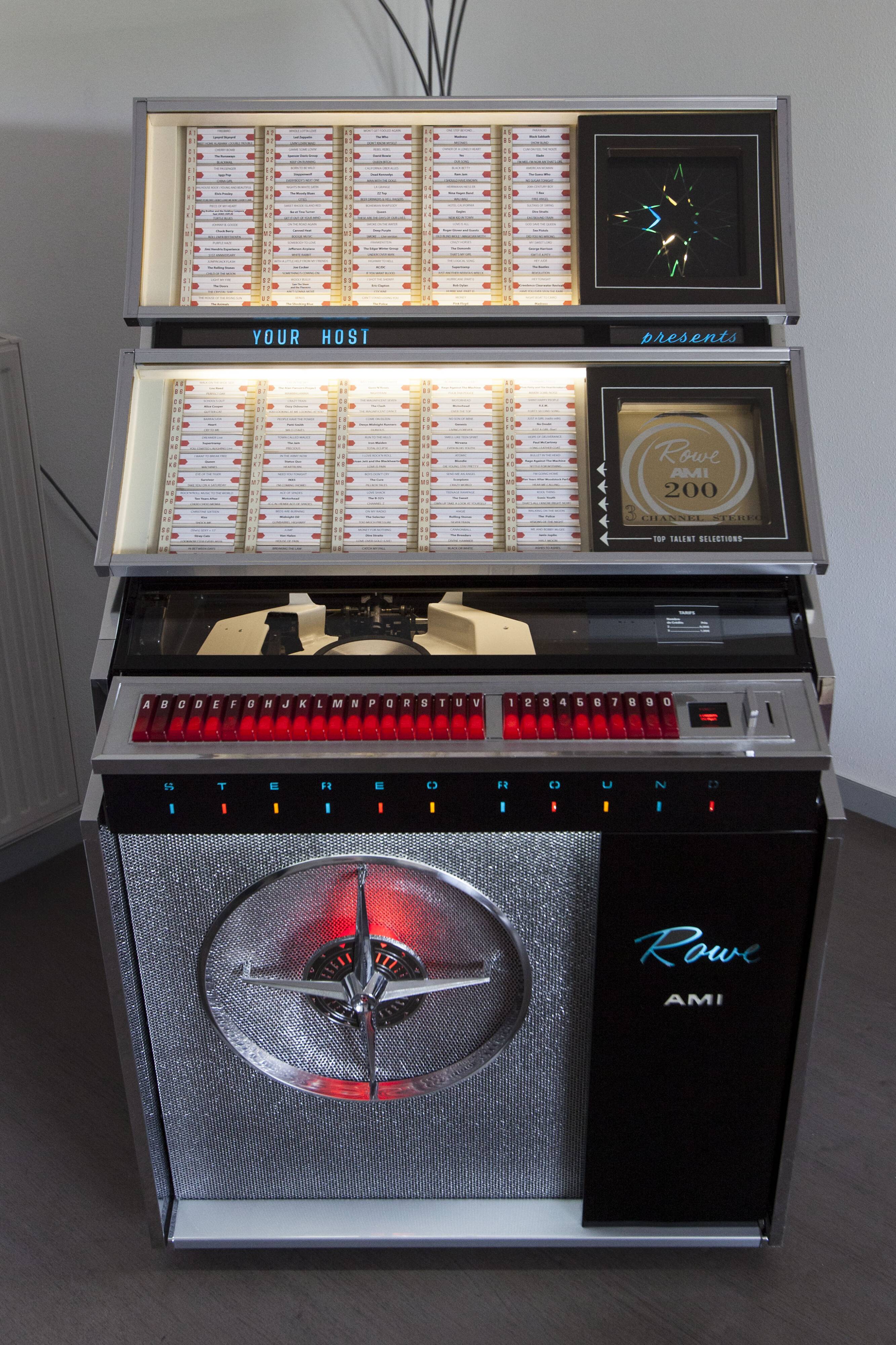 Jukebox Rowe friend from 1963 model "Jal" capa 100 vinyls pop, rock, metal compilation from 1950 to 1990