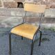 Lot de 6 chaises industrielles école vintage collectivités mullca delagrave tube & bois