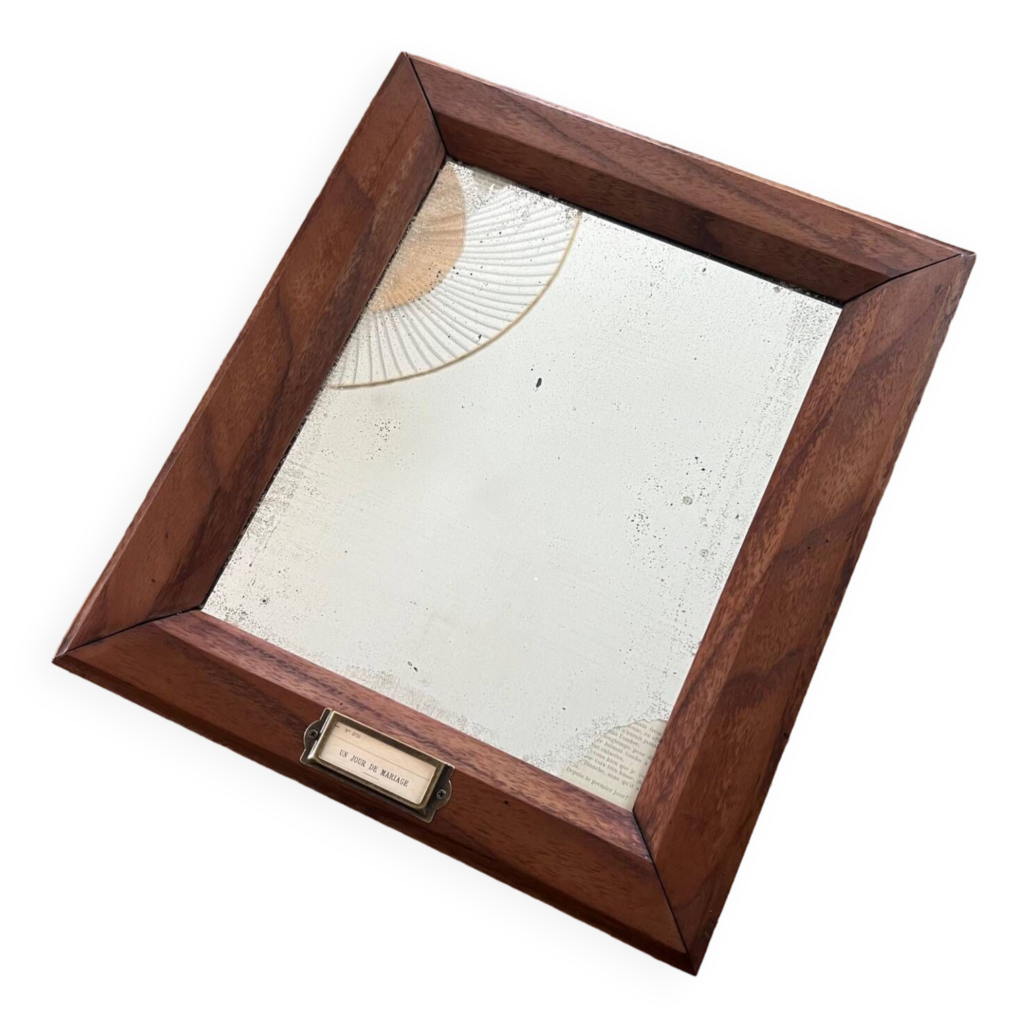 Antique wooden mirror “Wedding day”