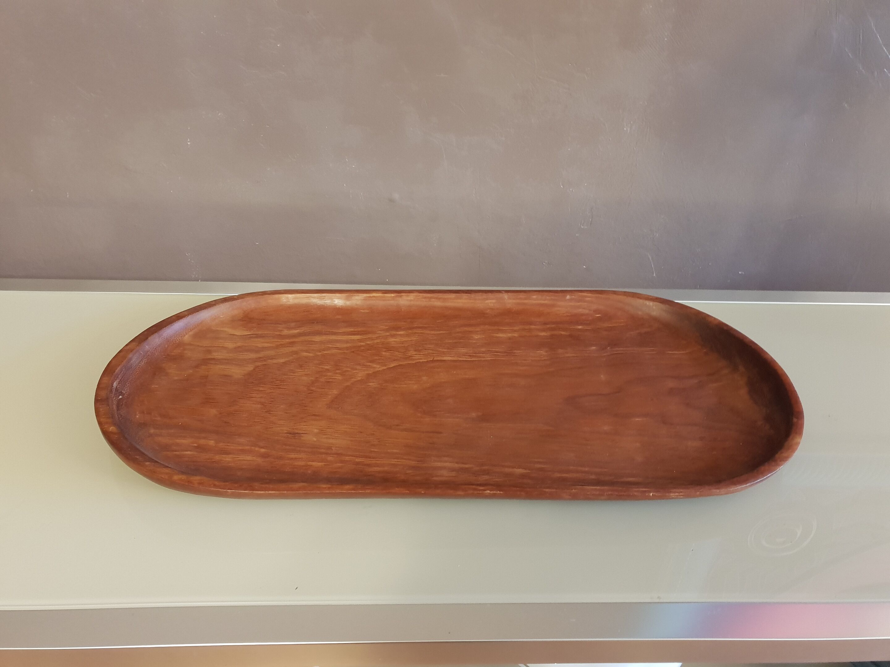 Oval top in exotic wood 1950