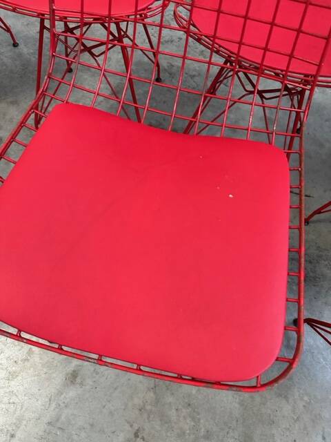 Suite of 10 metal chairs